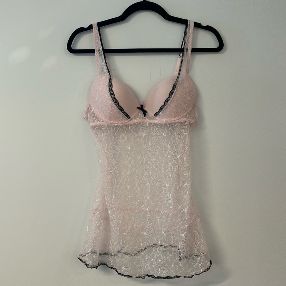 Blush lace pink lingerie